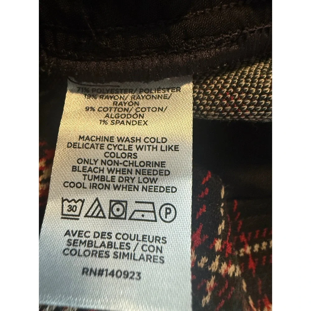 LOFT O y2k Petite Plaid A Line Mini‎ Skirt 2P Red Black preppy academia whimsi
